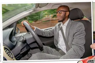  ??  ?? DRIVING SEAT: Edward Turay uses HiyaCar to rent out his Corsa