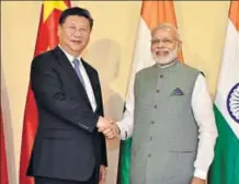  ?? HT FILE PHOTO ?? Prime Minister Narendra Modi with Xi Jinping, President, China.