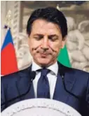  ?? AP ?? Giuseppe Conte declinó ayer la tarea de formar gobierno.