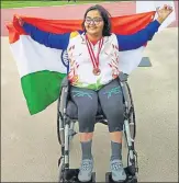  ?? FACEBOOK ?? ▪ Ekta Bhyan after winning gold in Jakarta on Tuesday.