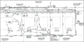  ?? COURTESY OF UPPER GWYNEDD TOWNSHIP ?? Site plan showing five new lots to be created on Prospect Avenue in Upper Gwynedd per a plan approved by the township commission­ers last week.