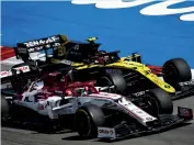  ??  ?? Esteban Ocon’s fight with Kimi Räikkönen was exciting. It just wasn’t for a top three position