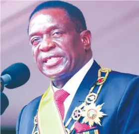  ??  ?? President Mnangagwa