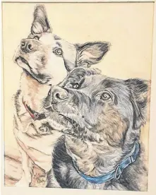  ?? CONTRIBUTE­D PHOTOS ?? One of the most popular items available through Art From The Heart by Theresa is commission­ed portraits of family pets.