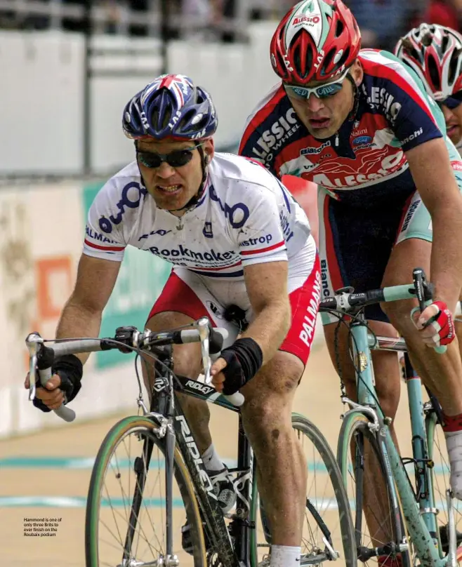  ??  ?? Hammond is one of only three Brits to ever finish on the Roubaix podium