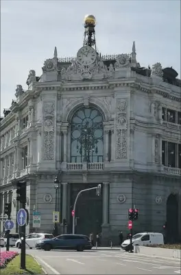  ?? DAVID GARCÍA ?? Imagen del edificio principal del Banco de España en Madrid.