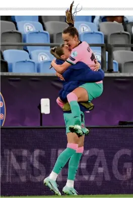  ?? GETTY IMAGES ?? Sealing the win: Caroline Graham Hansen scored Barcelona’s fourth and nal goal in the 36th minute, and that’s how the score read at fulltime.