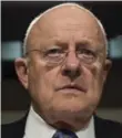  ??  ?? Director of National Intelligen­ce James Clapper says it’s not up to him to decide on the suitabilit­y of presidenti­al candidates.