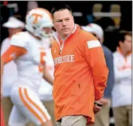 ?? AP/MARK HUMPHREY ?? Tennessee Coach Butch Jones has 18 starters back on offense and defense for a team that was picked by SEC coaches to finish second in the East Division behind Georgia.