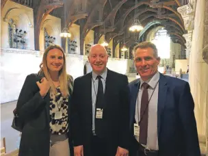  ??  ?? From left: NFUS officials, political affairs manager Clare Slipper, vice president Gary Mitchell and director of policy and member services Jonnie Hall.