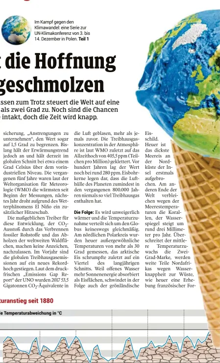  ??  ?? Im Kampf gegen den Klimawande­l: eine Serie zur Un-klimakonfe­renz von 3. bis 14. Dezember in Polen.