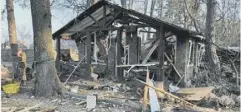  ?? ?? Hours before the artillery barrage, Shane had been sheltering in this summer house, which was razed to the ground by the strikes