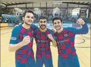  ?? FOTO: FCB ?? El fútbol sala también aspira a ganar su liga