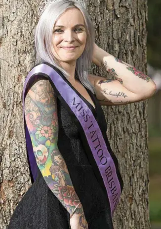  ?? Photo: Kevin Farmer ?? TATTOO ART: Lana Merry will travel to Canberra to compete against other state finalists in the Miss Ink Australia finals.