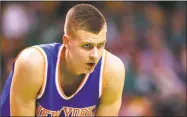  ?? Maddie Meyer / Getty Images ?? The Knicks say they will be patient with Kristaps Porzingis, who is still recovering from a torn ACL.