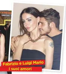  ??  ?? Fabrizio e Luigi Mario i suoi amori Sopra, Nina Moric con il compagno Luigi Mario Favoloso, 29. A lato, con l’ex marito Fabrizio Corona, 43.