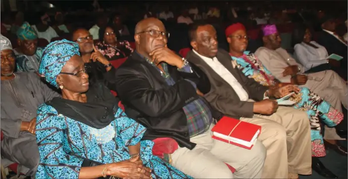  ?? A cross section of guests at the 2016 UNILAG Convocatio­n Lecture ??