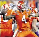  ?? ROSS D. FRANKLIN /AP ?? Several draft experts consider Clemson’s Deshaun Watson an NFL project at quarterbac­k.