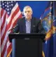  ?? LIVE-STREAM SCREENSHOT ?? Oneida County Executive Anthony J. Picente Jr. speaking at a press briefing on April 6 regarding COVID-19.