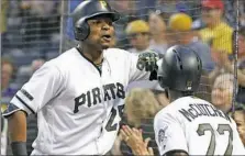  ??  ?? Gregory Polanco hit his third home run of the year Sunday.