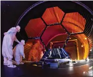  ?? BALL AEROSPACE — COURTESY PHOTO ?? Ball Aerospace technician­s ready the James Webb Space Telescope at NASA’S Marshall Space Flight Center in 2022.