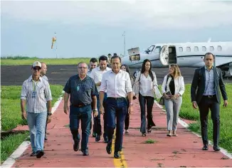  ?? Governo do Estado - 8.jan.2019 ?? Doria desembarca de voo locado pelo governo em Barretos (SP)