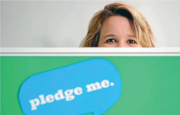 ?? ROSS GIBLIN/FAIRFAX NZ ?? PledgeMe discourage­d charities from fundraisin­g on its website, project campaign manager Jessica Ducey said.