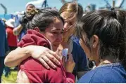  ??  ?? Relatives of the crew had gathered at the Argentine naval base, where the sub was expected to arrive this past Monday, to receive grief counseling.