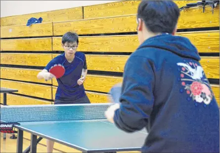  ?? COLIN CHISHOLM ?? Anson Chan doesn’t just play at King’s-Edgehill School, he also takes part in the Annapolis Valley Table Tennis Club in Canning.