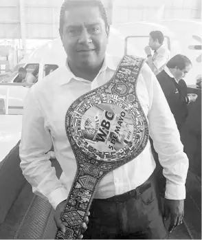  ?? CORTESÍA ?? PELAYO FUE presidente de la Comisión de Boxeo de Tijuana y ahora trabaja en proyectos de Conade y del Consejo Mundial de Boxeo (CMB).