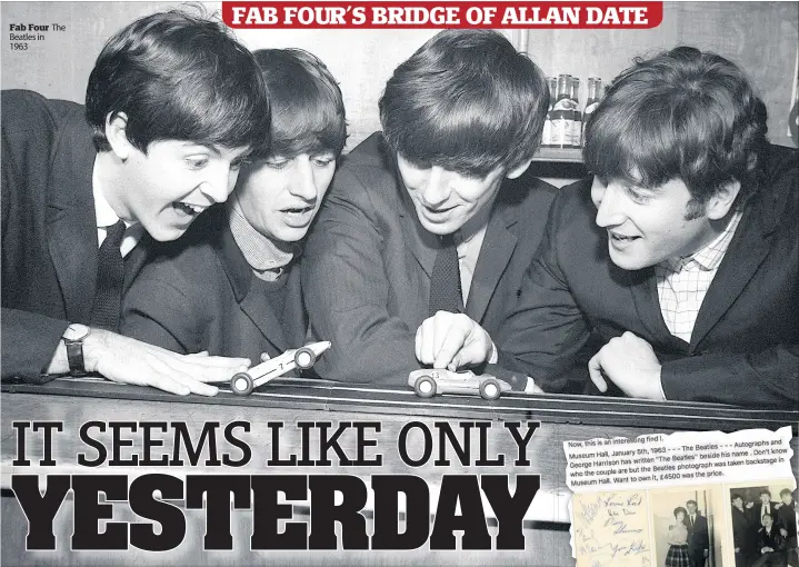  ??  ?? Fab Four The Beatles in
1963