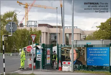  ??  ?? outbreak: The site at Leixlip, where 90 workers tested positive for Covid-19