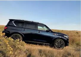  ??  ?? The 2021 Infiniti QX80 is huge full- size SUV. ( Bud Wells photos)