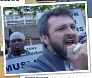  ??  ?? EXTREMIST:EXTREMIST K Kellyll at t a rallyll in iL Londond with killer Michael Adebolajo, above. Left: The moment Kelly blew himself up
