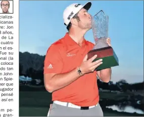  ??  ?? FELICIDAD. Jon Rahm, tras vencer en el CareerBuil­der de La Quinta.