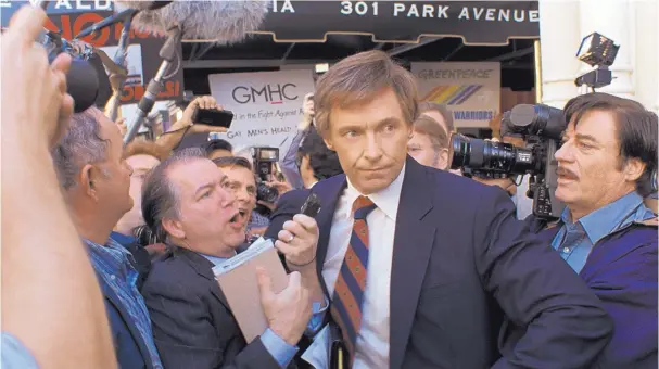  ?? COURTESY OF SONY PICTURES ?? Hugh Jackman stars as Sen. Gary Hart in the film “The Front Runner.”