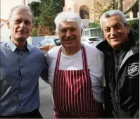  ?? (Photo Gilles Massé) ?? Thierry Lions, Loulou, Luc Bottasso (ancien président).