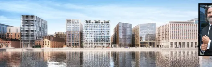  ??  ?? Johnny Ronan’s docklands-situated Project Waterfront (above) and Pat Crean’s Apollo House near Trinity College (right) will be among the schemes in the capital vying to accommodat­e KPMG’s 2,500-strong Dublin workforce as tenants