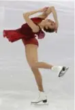  ?? STEVE RUSSELL/TORONTO STAR ?? Italy’s Carolina Kostner, now 31, first competed at the Olympics as a 19-year-old in Turin. She sits in sixth place after her short program.