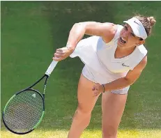 ?? BEN STANSALL/ASSOCIATED PRESS ?? Romania’s Simona Halep is trying not to think too much about who’ll be across the net from her in today’s Wimbledon women’s singles final.