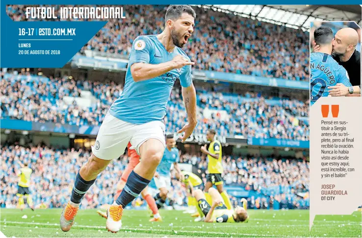  ?? / FOTO: EFE ?? En un segundo aire, Sergio demostró que tiene mucho por aportar al Manchester City.
