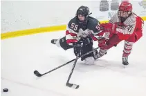  ?? BOB TYMCZYSZYN TORSTAR ?? Niagara Falls’ Andrew Bruno (55) entered the week leading Jr. B hockey’s Golden Horseshoe Conference in scoring with 27 goals and 44 assists for 71 points in 37 games.