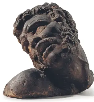  ??  ?? A bust of Milo of Croton after the model by Puget was sold by Christie’s in 2016 for $40,000 (£32,000), $10,000 over estimate