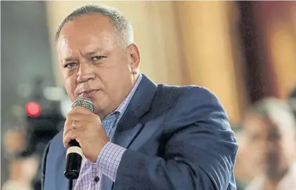  ?? RTR ?? Anuncio. Diosdado Cabello, el segundo hombre en el poder venezolano, anuncia el adelanto del comicio.