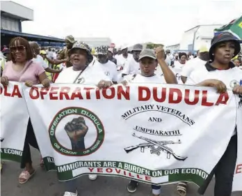  ?? ?? Operation Dudula is pushing away the values of