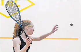  ??  ?? Anna Halliday in action at the Scottish Junior Championsh­ips.