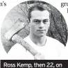  ?? ?? Ross Kemp, then 22, on the set of Emmerdale Farm in November 1986