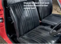  ??  ?? Original lowback vinyl seats have been retained for that sleeper look.