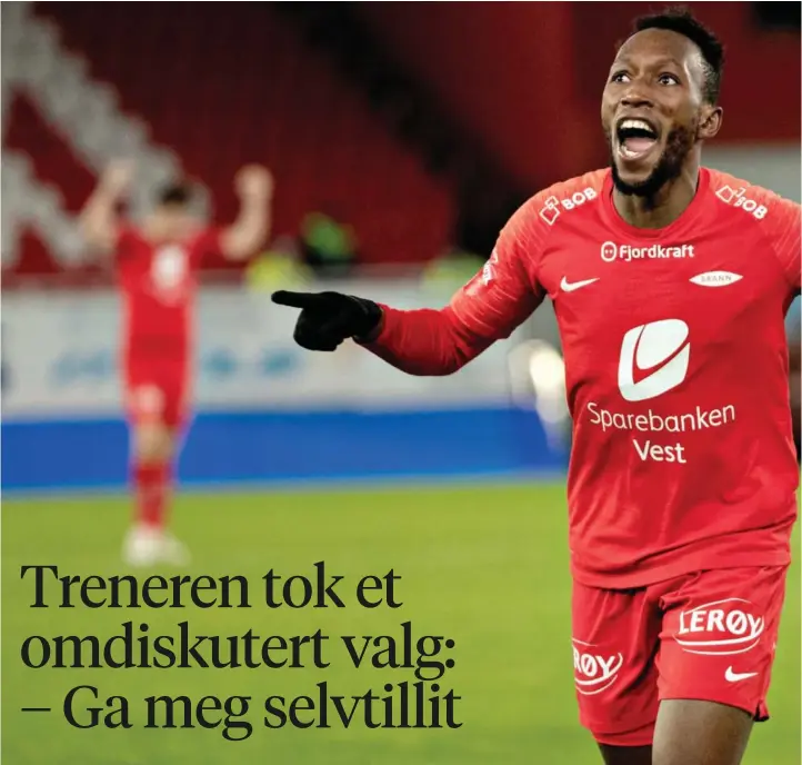  ??  ?? – Jeg er ikke fornøyd med sesongen. Det hjelper likevel litt at jeg har rundet ti scorede mål, sier Daouda Bamba.