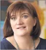  ??  ?? NICKY MORGAN: Proud of the progress that is being made.